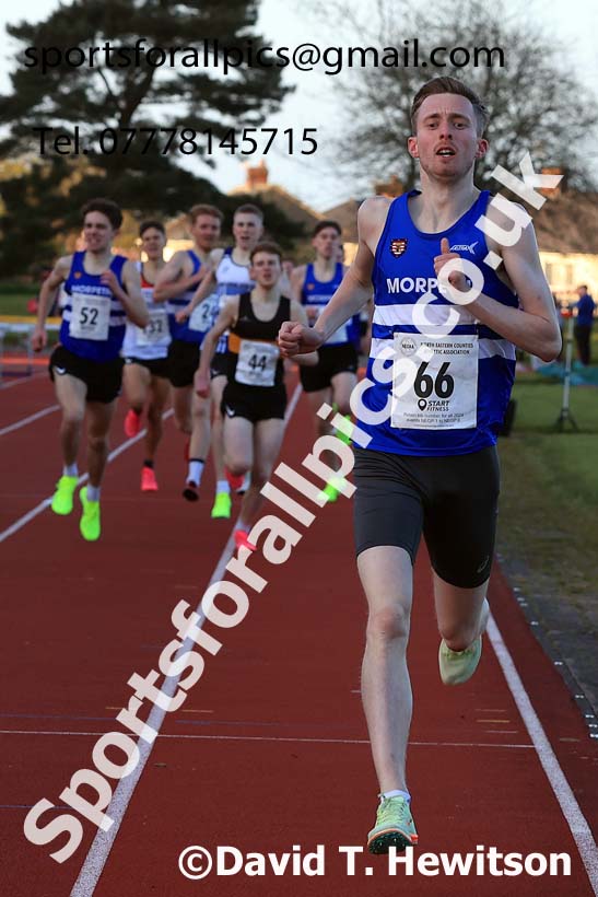1500 metres, 2024 NEGP 1, Monkton Stadium, Jarrow. Photo: David T. Hewitson/Sports for All Pics